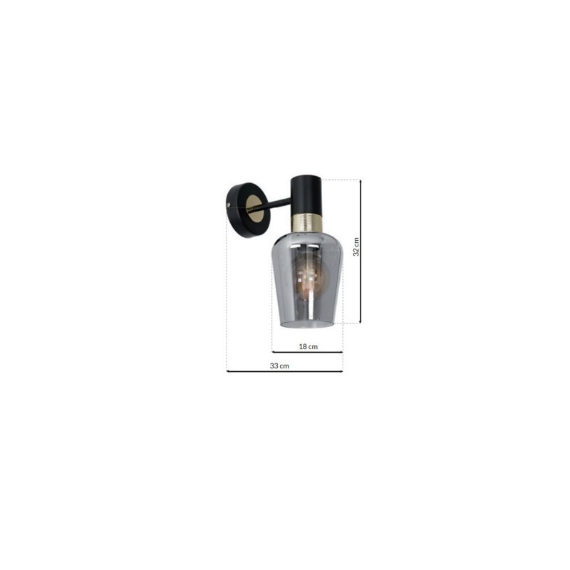 Kinkiet ROMA BLACK 1xE27