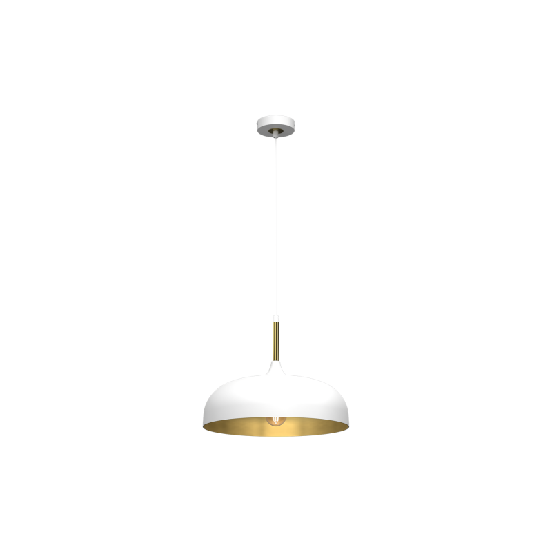 Lampa wisząca LINCOLN WHITE/GOLD 35cm