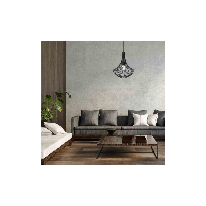 Lampa wisząca CESTA BLACK 1xE27