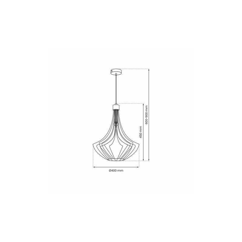Lampa wisząca CESTA BLACK 1xE27