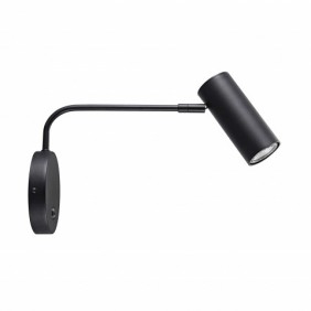 Lampa do sypialni czarna 20034-BK TUBO WL GU10