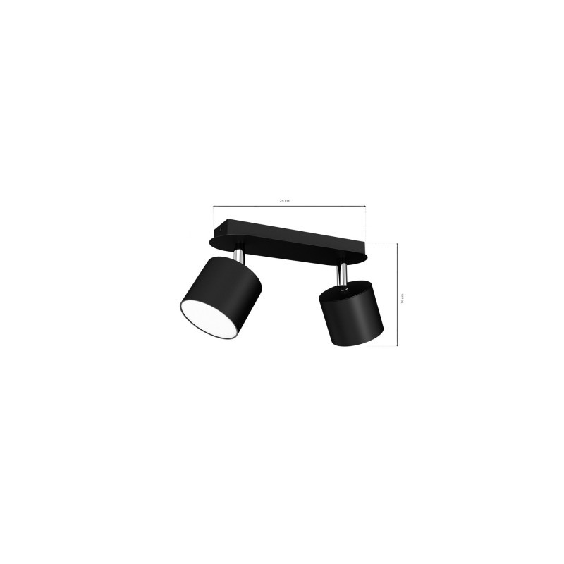 Lampa sufitowa DIXIE BLACK 2xGX53