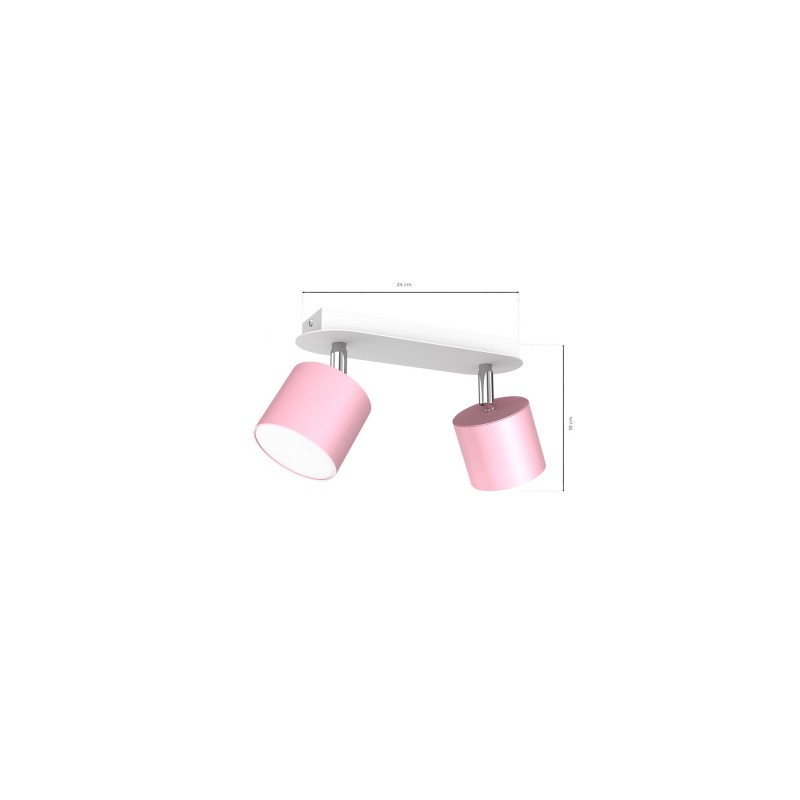 Lampa sufitowa DIXIE PINK 2xGX53