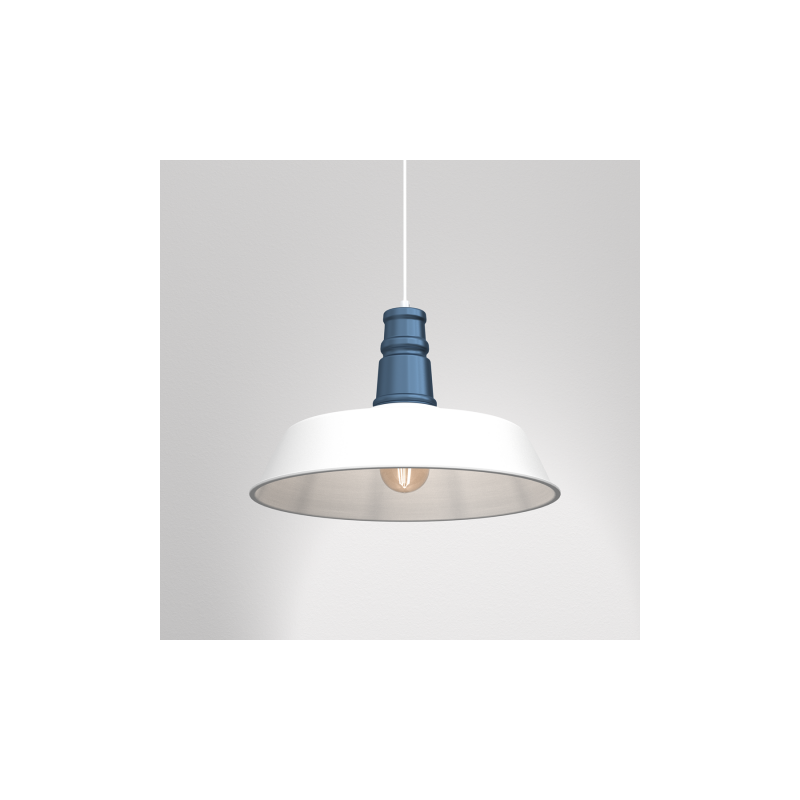 Lampa wisząca ENZO WHITE/BLUE 1xE27