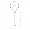Lampa wisząca ENZO WHITE/BLUE 1xE27