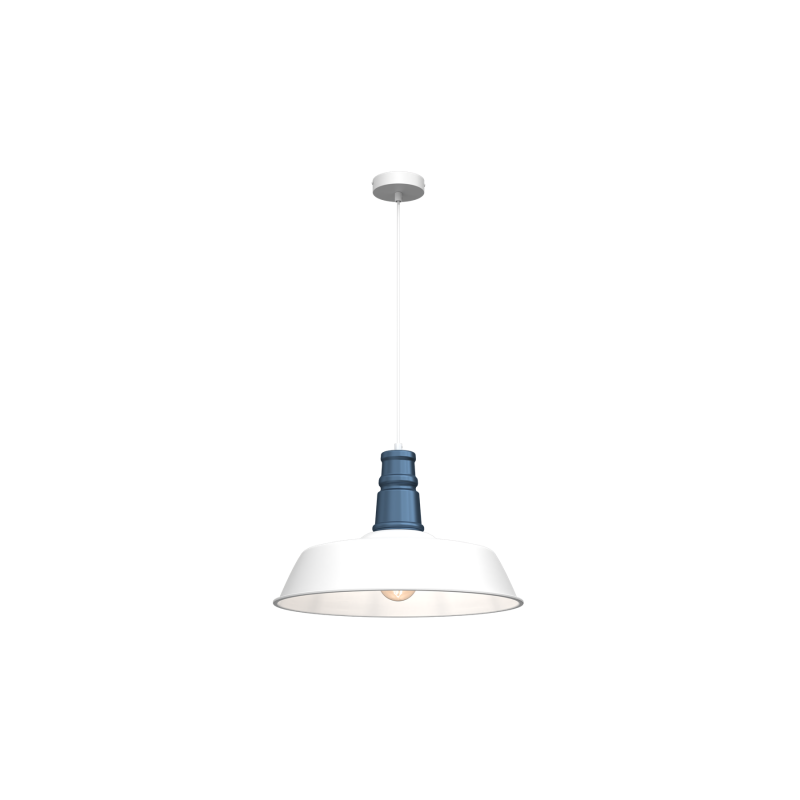 Lampa wisząca ENZO WHITE/BLUE 1xE27