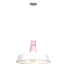 Lampa wisząca ENZO WHITE/PINK 1xE27