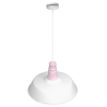 Lampa wisząca ENZO WHITE/PINK 1xE27