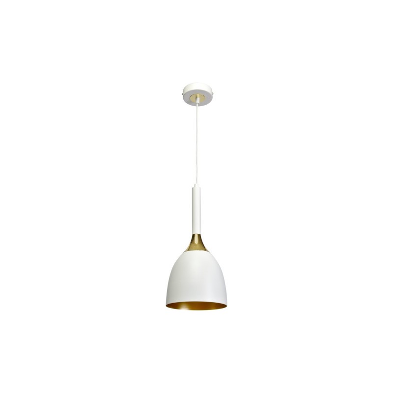 Lampa wisząca CLARK WHITE/GOLD 1xE27