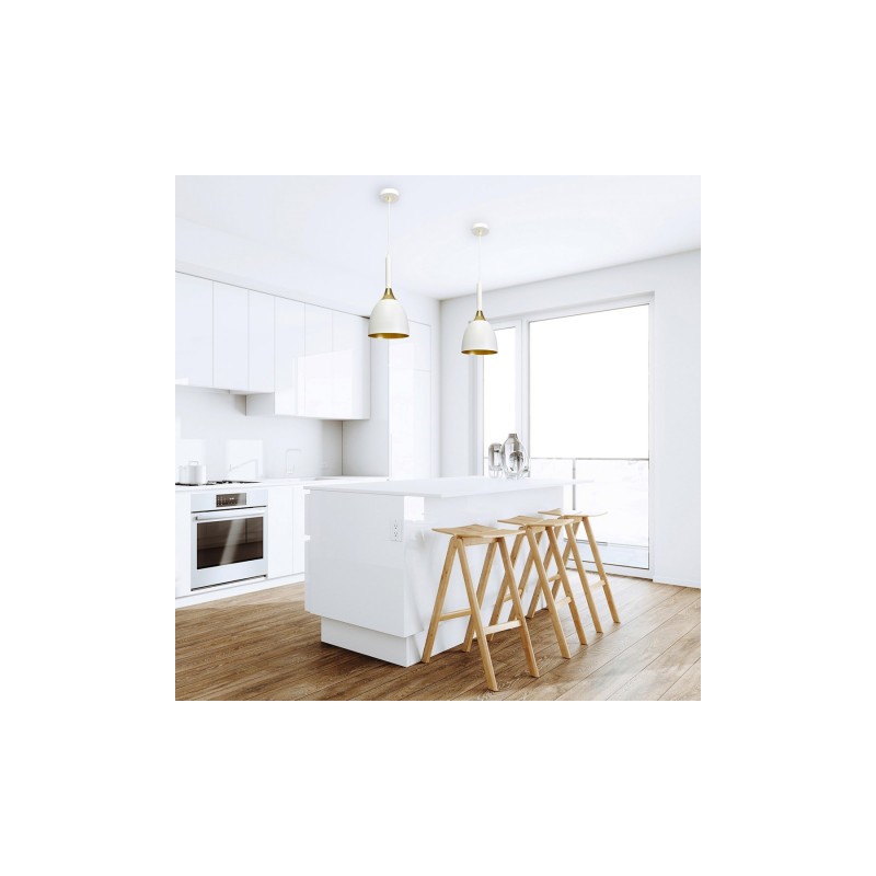Lampa wisząca CLARK WHITE/GOLD 1xE27