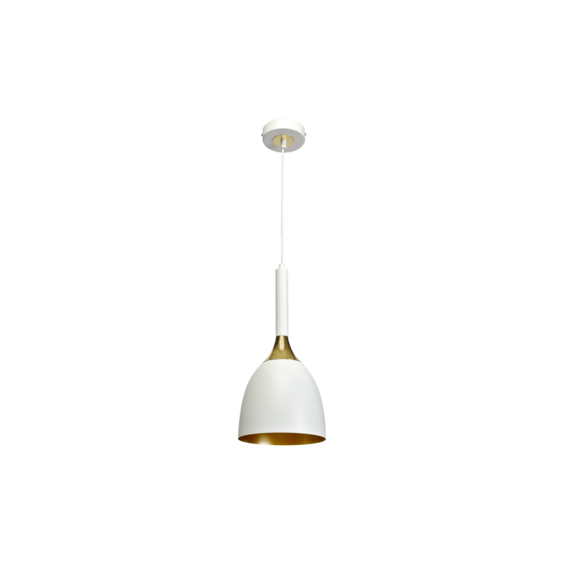 Lampa wisząca CLARK WHITE/GOLD 1xE27