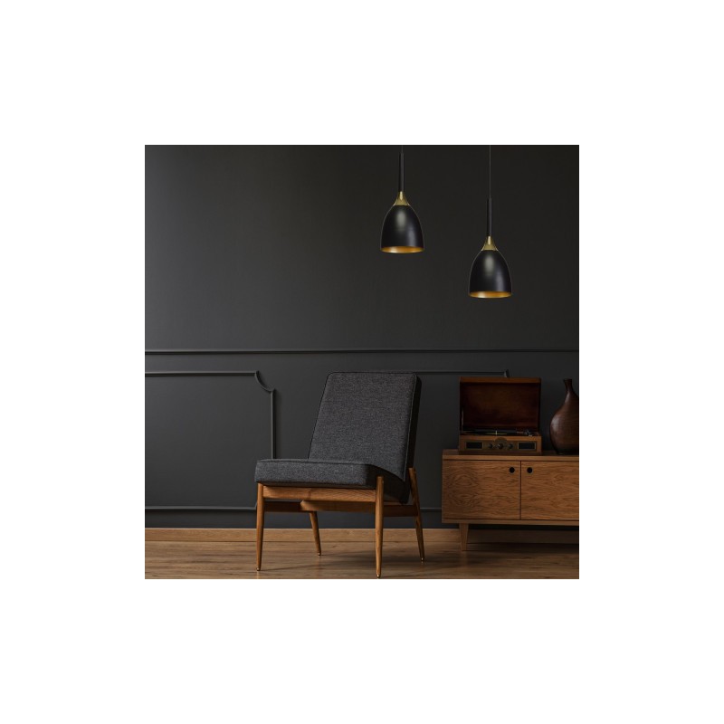 Lampa wisząca CLARK BLACK/GOLD 1xE27