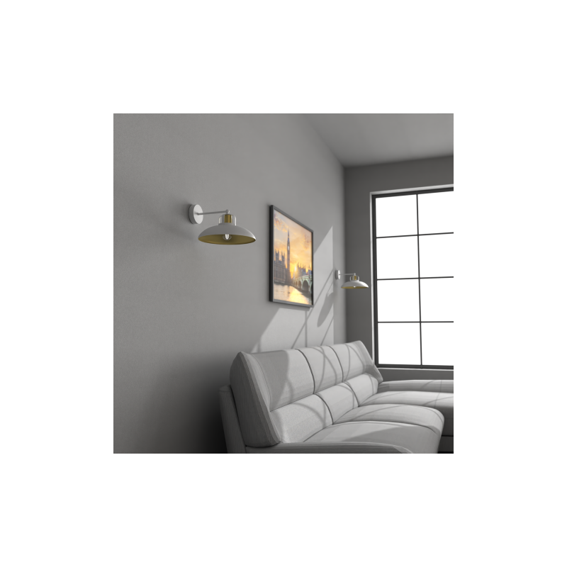 Kinkiet FELIX WHITE/GOLD 1xE27