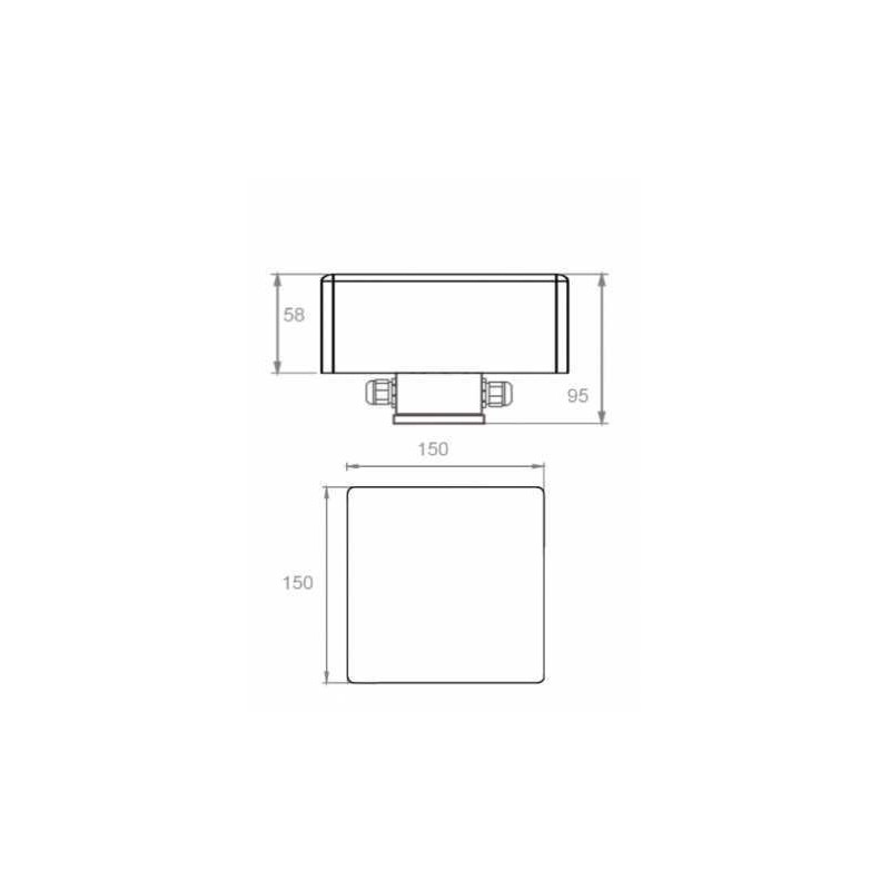 Kostka brukowa LED Rocdeco 15x15x6 cm -  biała ciepła