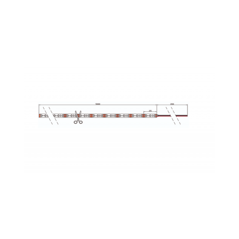 Taśma LED line 600 SMD 3528 żółta w powłoce silikonowej IP65