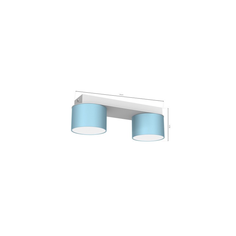 Lampa sufitowa DIXIE Blue/White 2xGX53