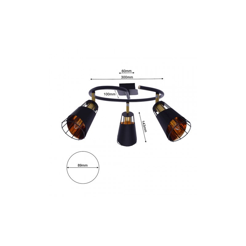 Lampa sufitowa RICK 3xE14