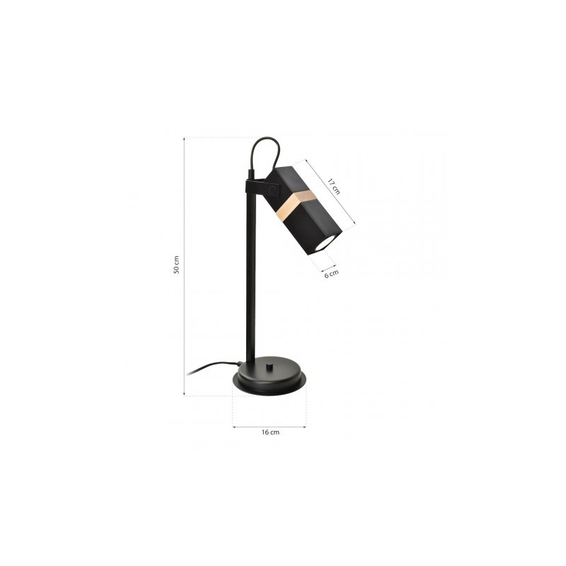 Lampka nocna VIDAR BLACK 1xGU10
