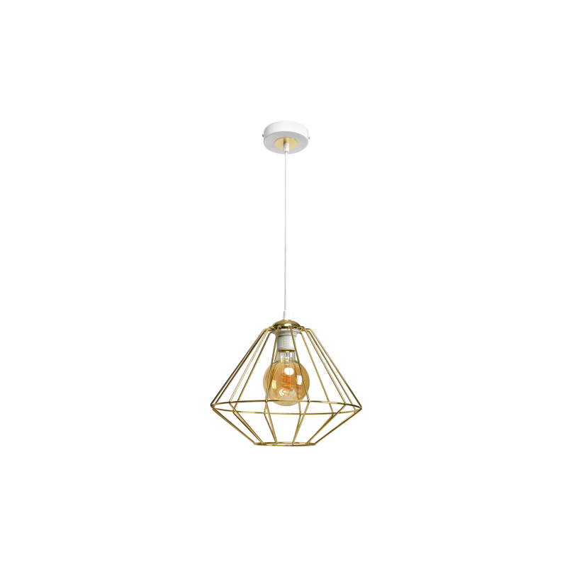 Lampa wisząca LUPO WHITE/GOLD 1xE27