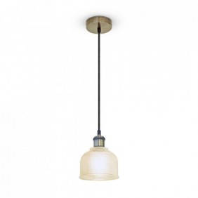 Oprawa Wisząca V-TAC LOFT Szkło Transparent fi145 VT-71506