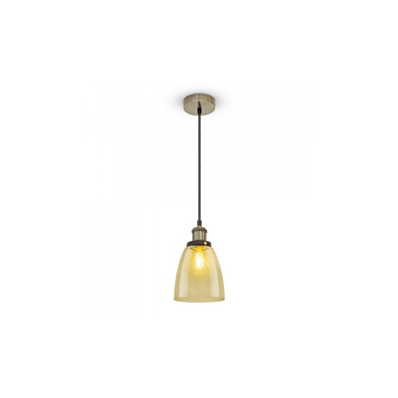 Oprawa Wisząca V-TAC LOFT Vintage Szkło Bursztyn fi140 VT-71406