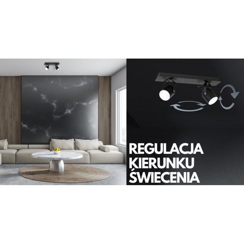 Lampa sufitowa PICO BLACK 2xGU10