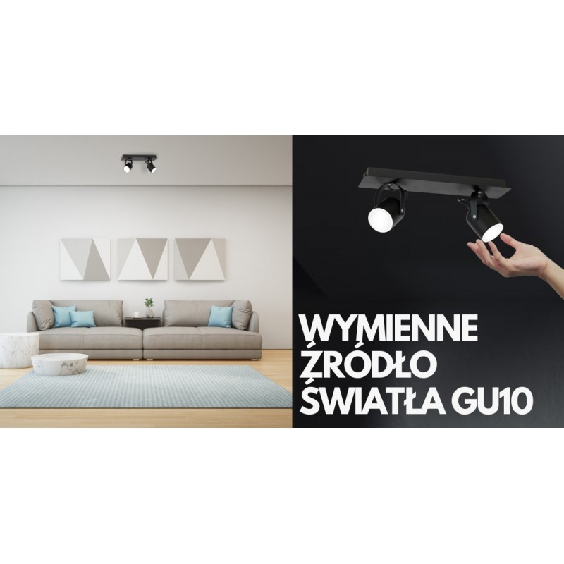 Lampa sufitowa PICO BLACK 2xGU10