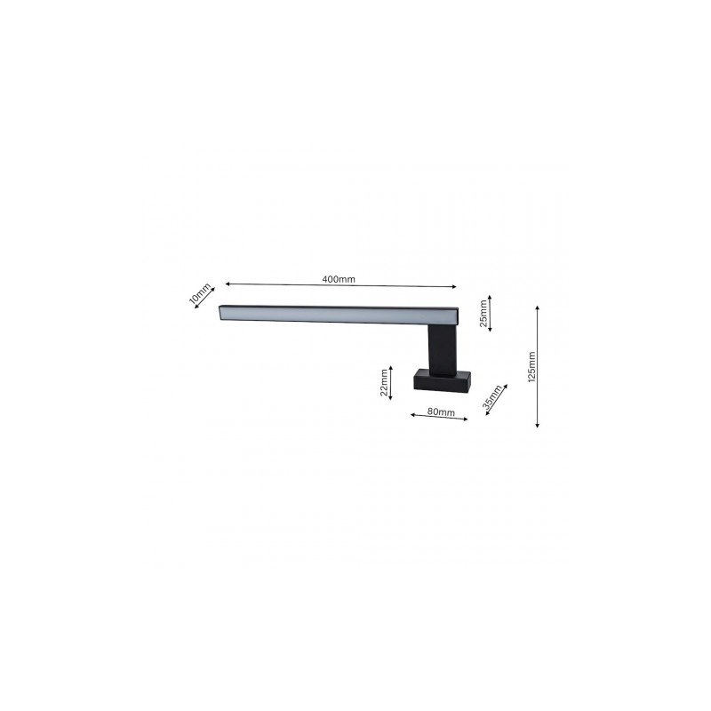 Kinkiet SHINE BLACK 11W LED