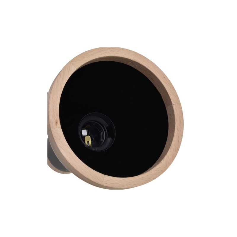 Kinkiet HOLLY BLACK / WOOD 1xE27 60W