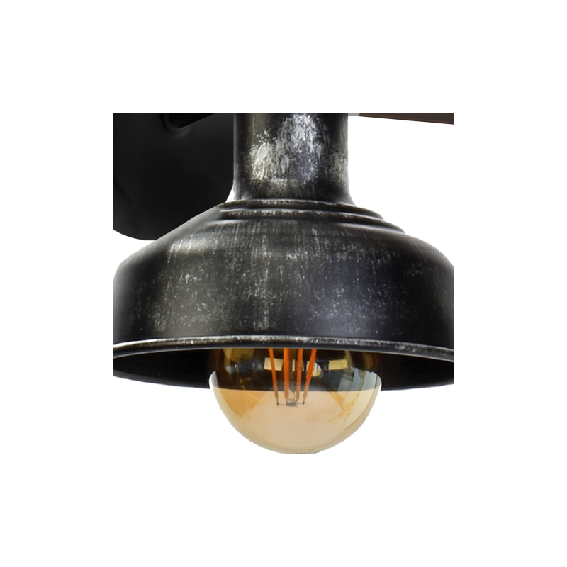 Kinkiet FARO BLACK / WOOD 1xE27 60W