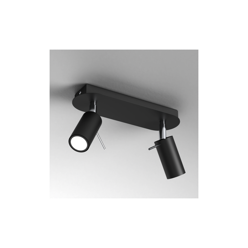 Lampa sufitowa PRESTON BLACK/CHROME 2x mini GU10