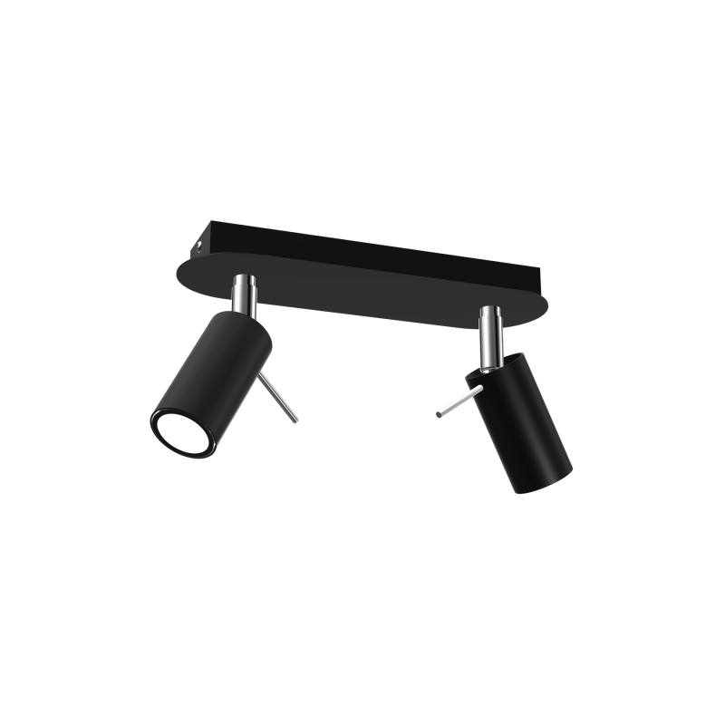 Lampa sufitowa PRESTON BLACK/CHROME 2x mini GU10