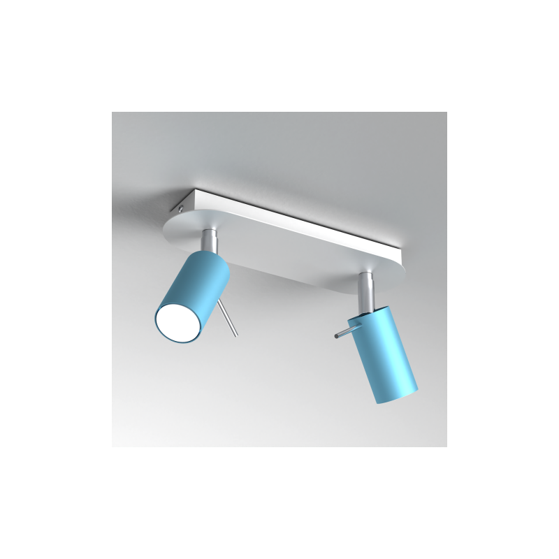 Lampa sufitowa PRESTON BLUE/WHITE 2x mini GU10