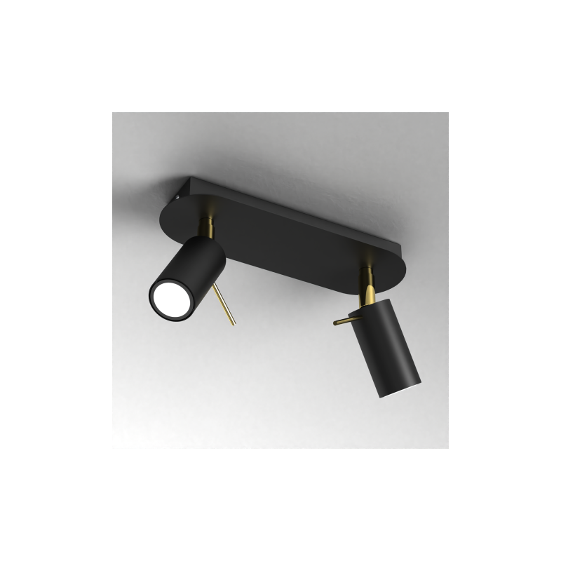 Lampa sufitowa PRESTON GOLD/BLACK 2x mini GU10