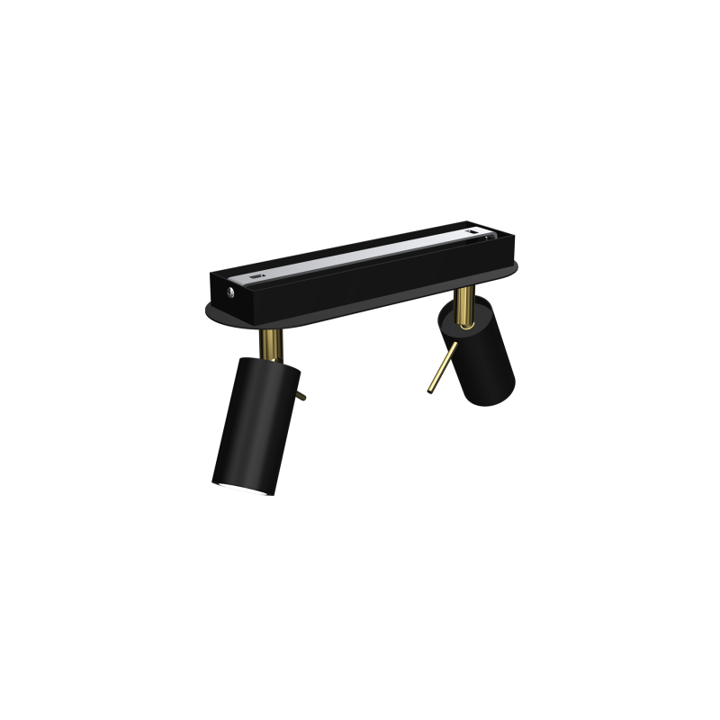 Lampa sufitowa PRESTON GOLD/BLACK 2x mini GU10