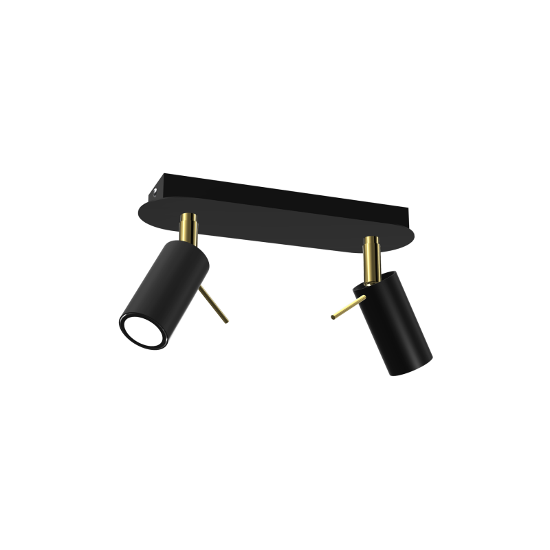 Lampa sufitowa PRESTON GOLD/BLACK 2x mini GU10