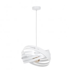 Biała lampa wisząca CORONA E27