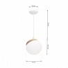 Lampa wisząca SFERA WOOD 1xE14
