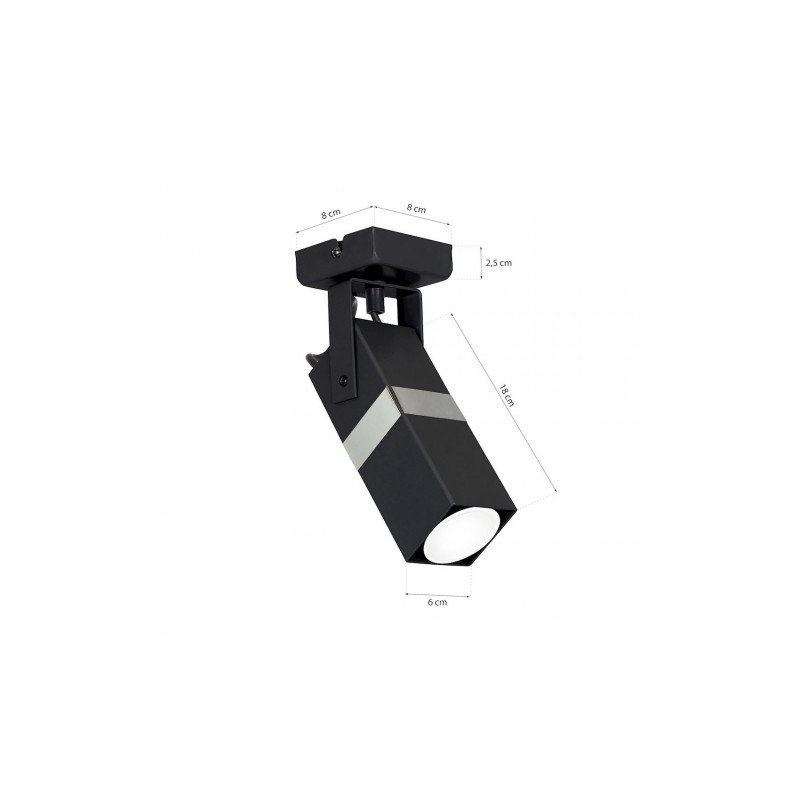 Kinkiet VIDAR BLACK/CHROME 1xGU10