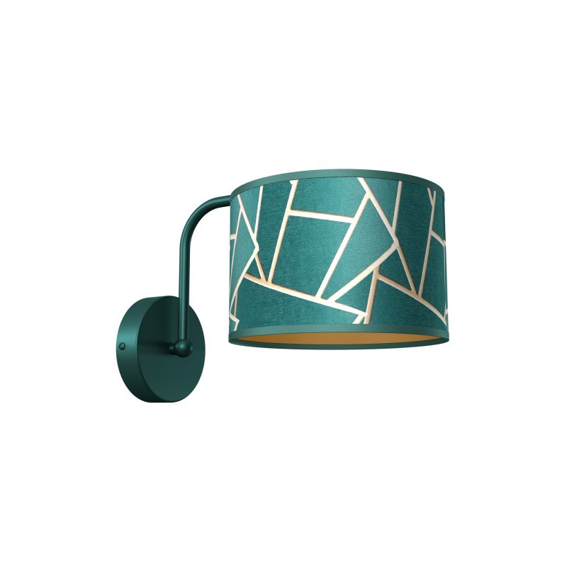 Kinkiet ZIGGY GREEN Gold/Bottle green 1xE27