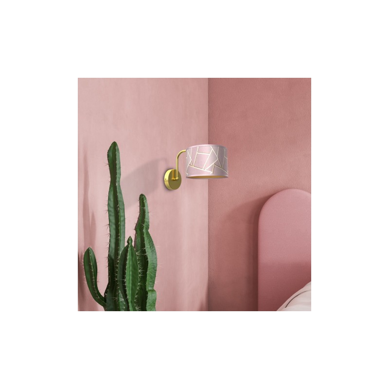 Kinkiet ZIGGY PINK Gold/Pink 1xE27