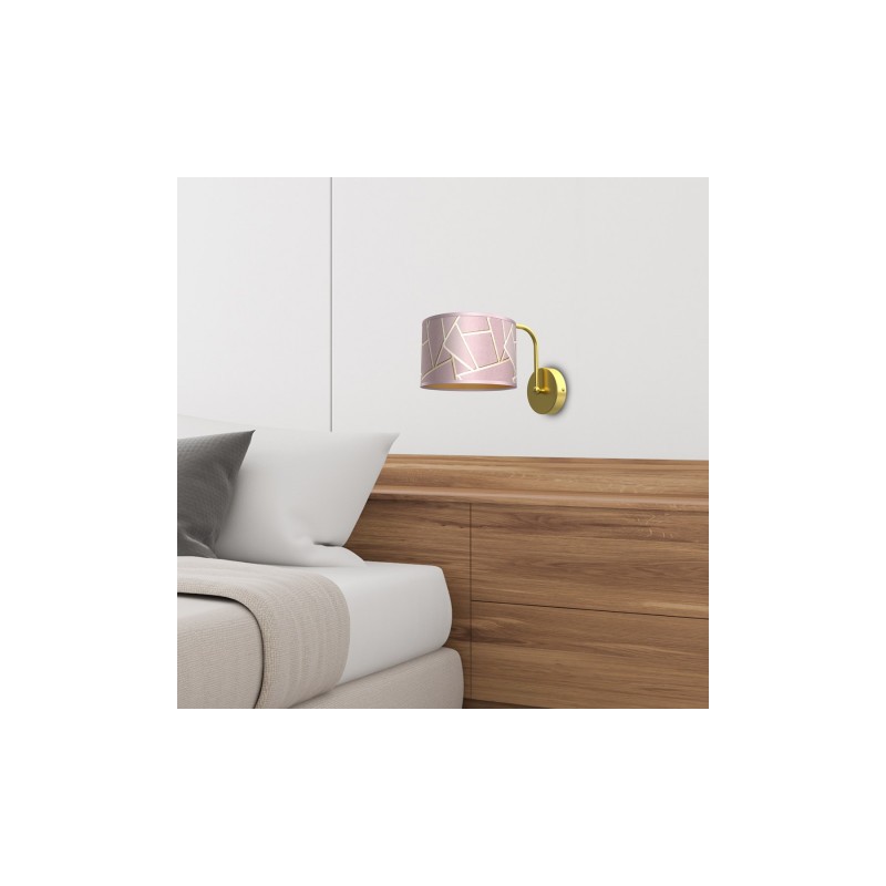 Kinkiet ZIGGY PINK Gold/Pink 1xE27