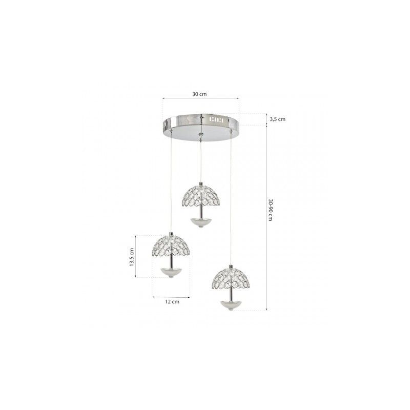LAMPA WISZĄCA VENUS  3x5W LED