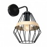 Lampa kinkiet retro czarny CLIFF 1xE27