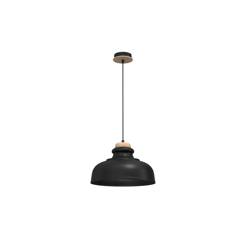 Lampa wisząca ASMUND BLACK 1xE27 30cm