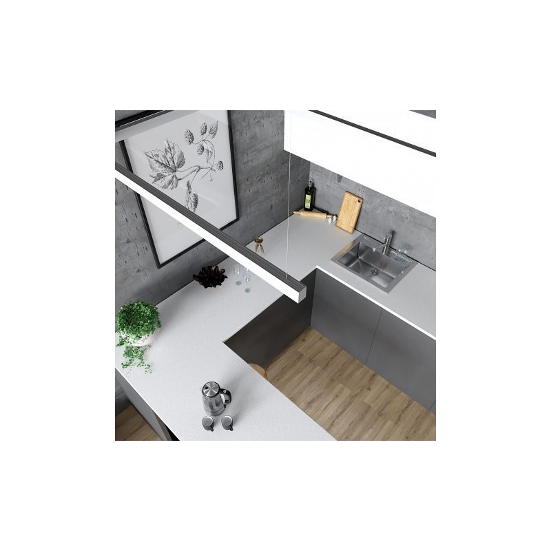 Profil aluminiowy LED P23-4 czarny - 1m