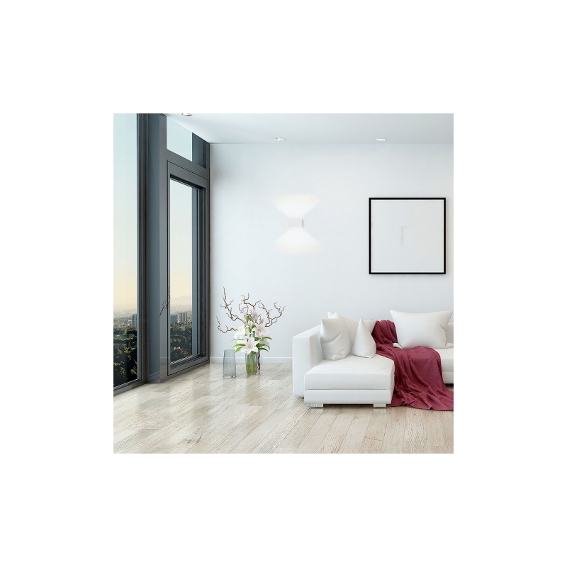 Kwadratowy biały kinkiet LED 7,5W Todi Wall - 3000K