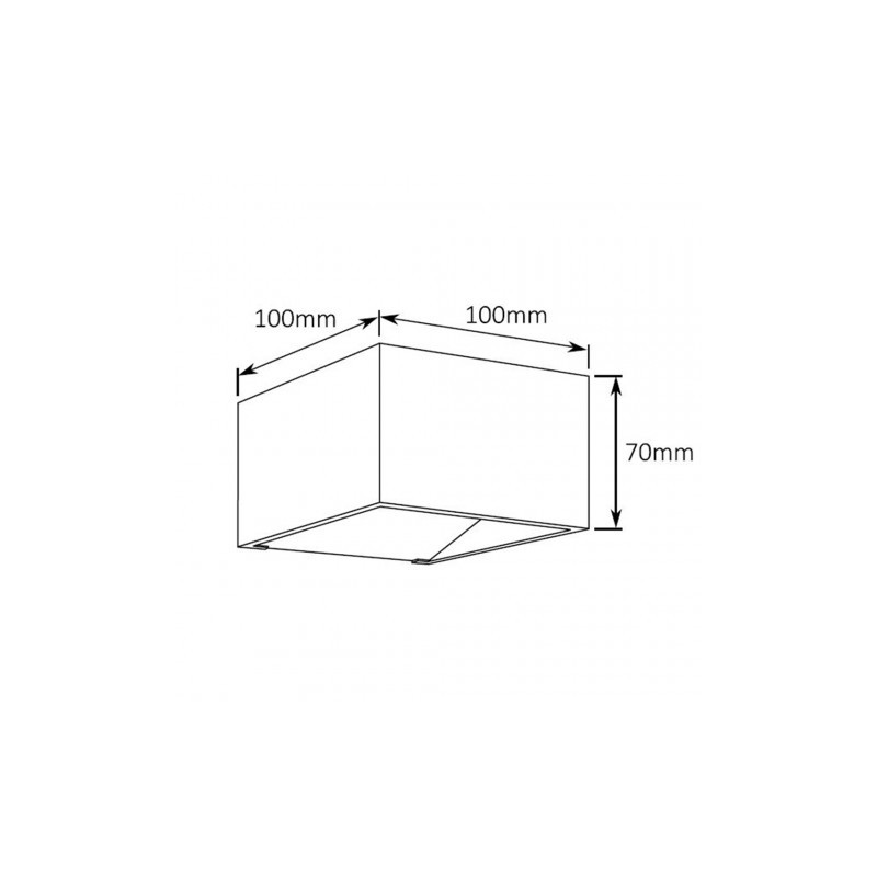 Kwadratowy biały kinkiet LED 7,5W Todi Wall - 3000K