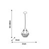 Lampa wisząca CLIFF BLACK 1xE27