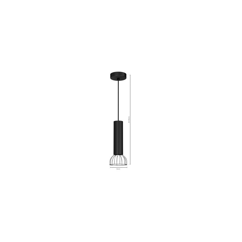 Lampa Wisząca DANTE BLACK/SILVER 1xGU10